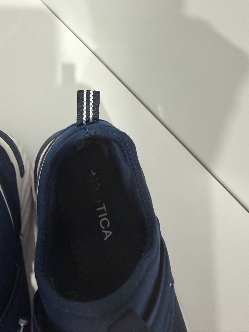 Men’s Nautica Navy and White Slip-On Athletic Sneakers - Picture 5 of 6